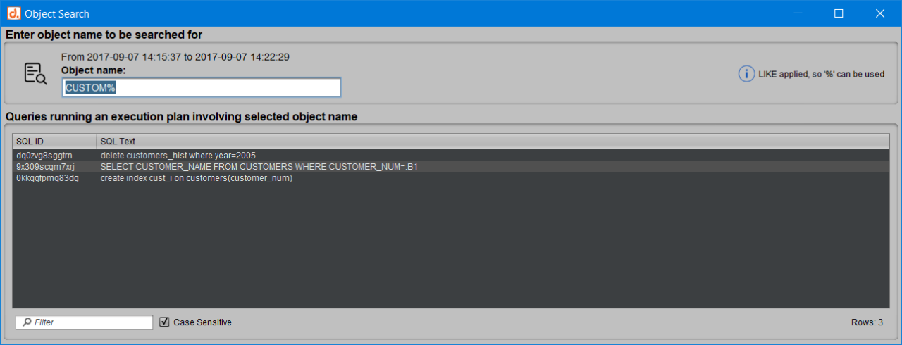 Object search - D.SIDE Software